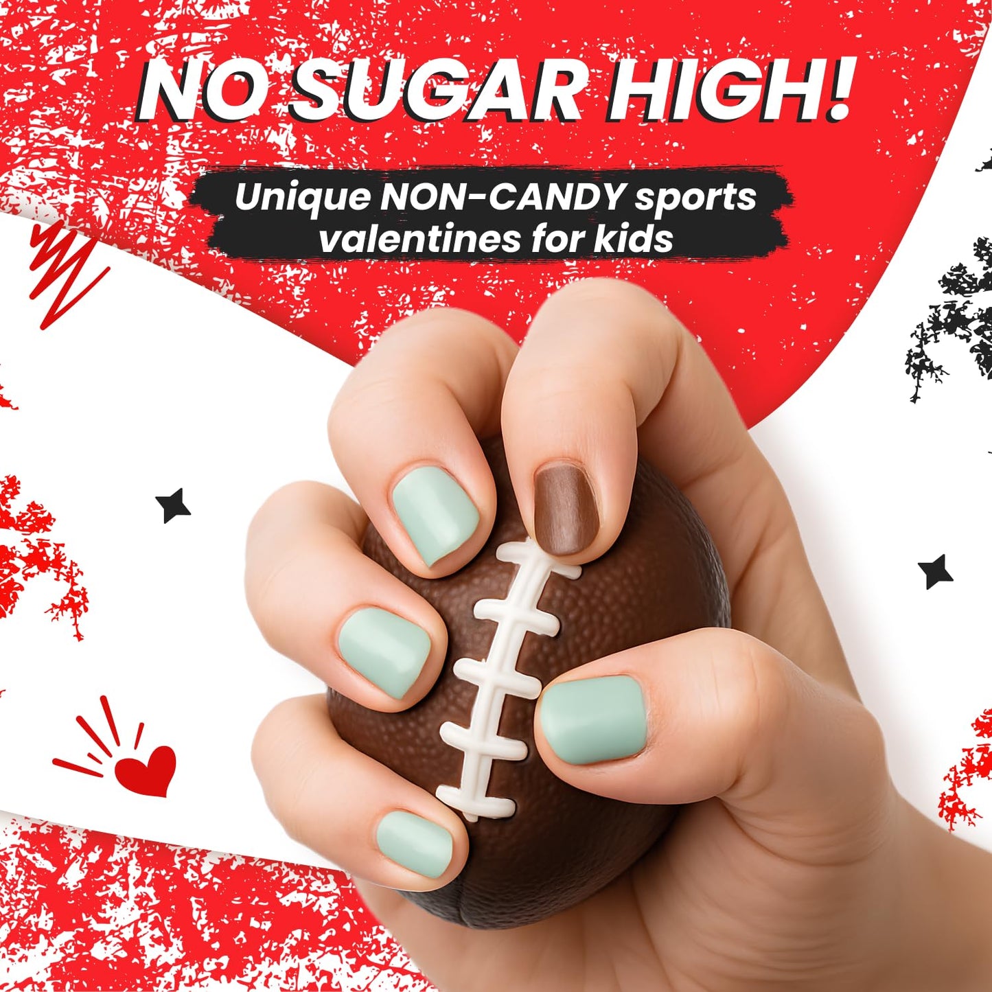 Funeta Football Valentines Sports Balls - Valentine's Day Cards for Kids School Classroom - Valentine's Day Gifts for Kids Class Exchange