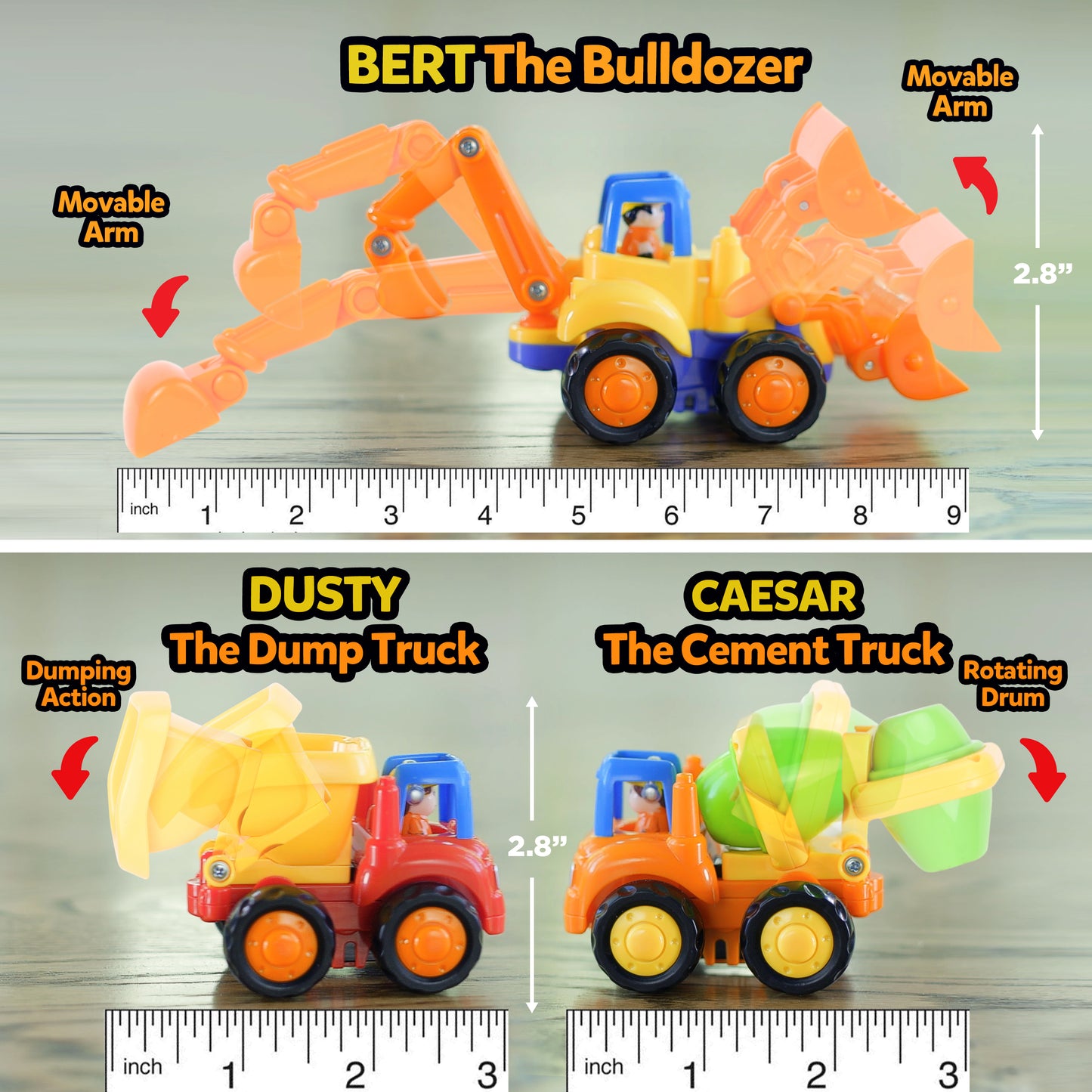 Construction Toy Truck Set for Toddlers