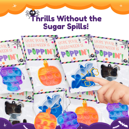 30 packs Pop it fidget Halloween Toys, School Halloween Classroom Favors