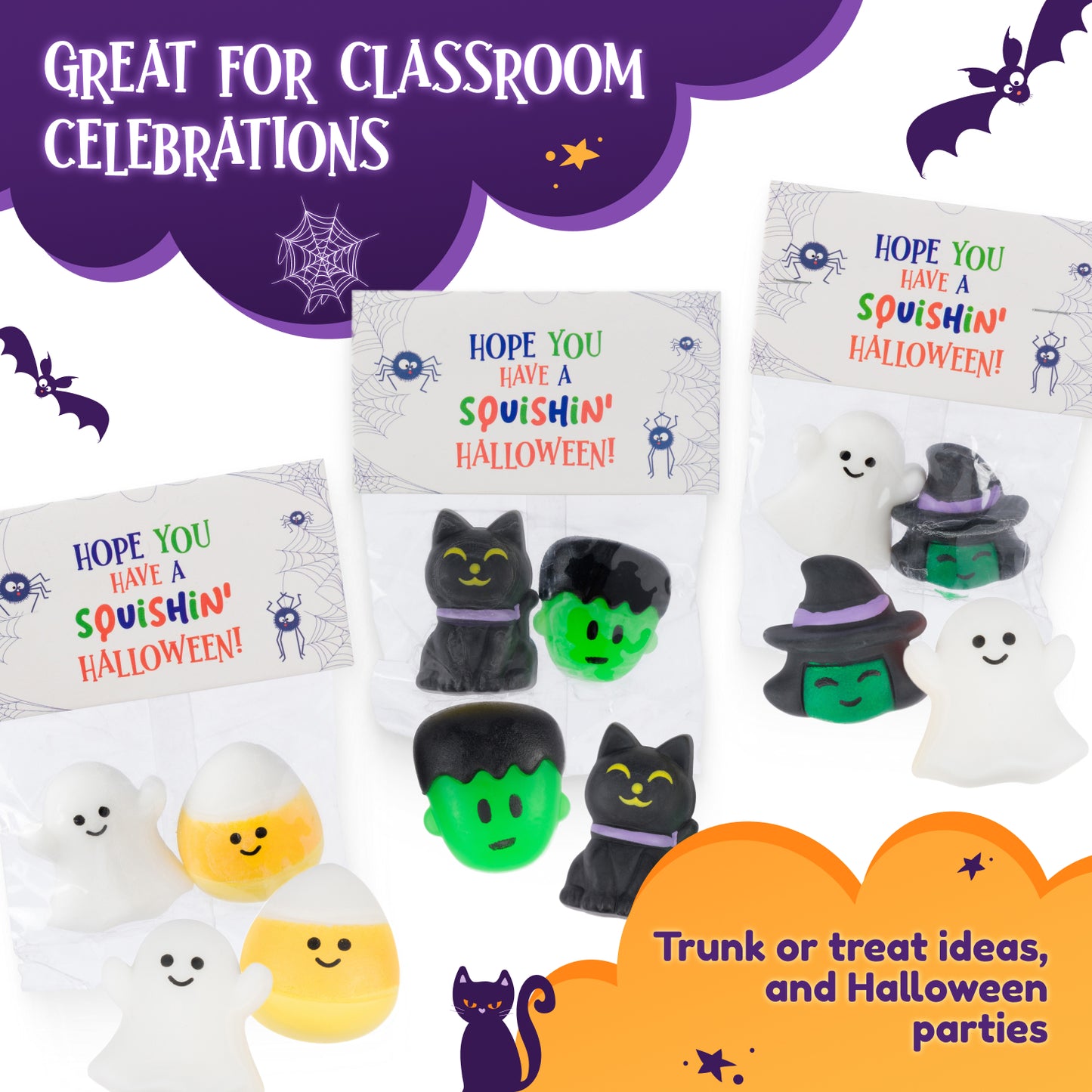 30 pack Halloween Squishes, Halloween Party Favors