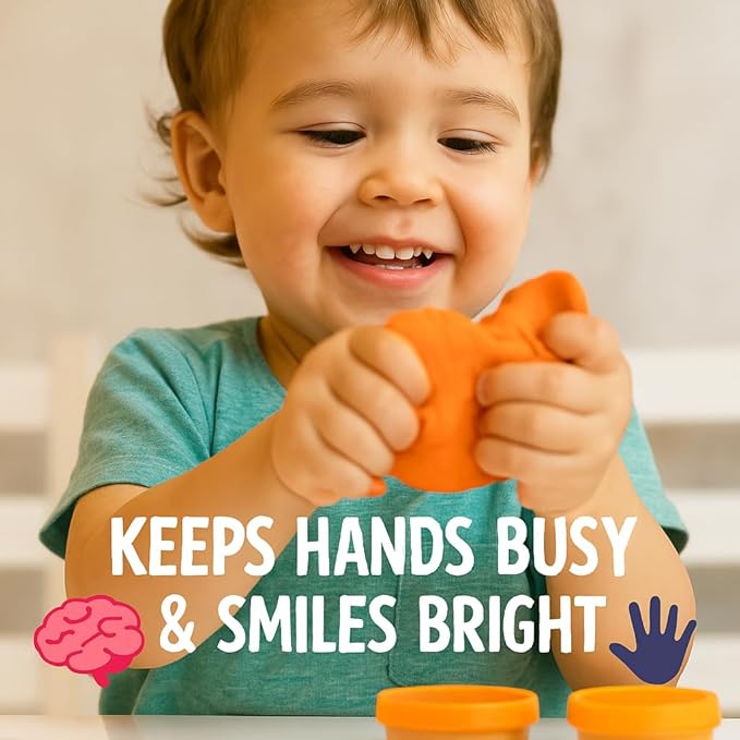 Play Dough Halloween Party Favors for Kids – 30 Pack Non-Candy Gifts with Playdough and Classroom Exchange Cards, Trick-or-Treat Toys for Toddlers, Boys, and Girls, Teal Pumpkin Approved