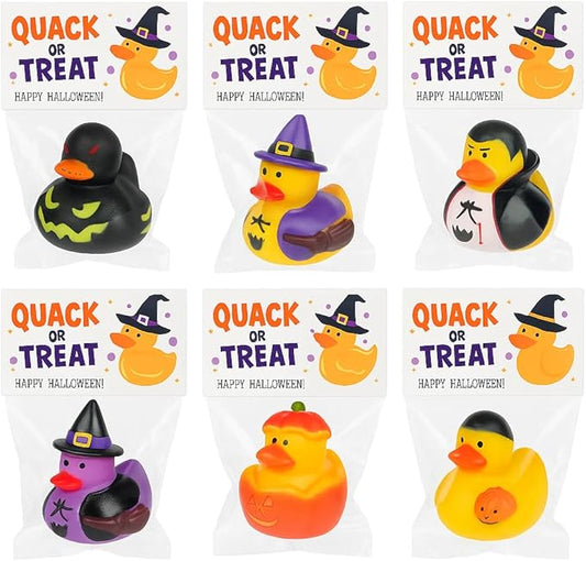 Halloween Party Favors for Kids – 30 Pack Rubber Ducks for Trick-or-Treaters, Non Candy Toys for Halloween Classroom Gifts & Goodie Bags, Teal Pumpkin Approved – Jeep Duckies