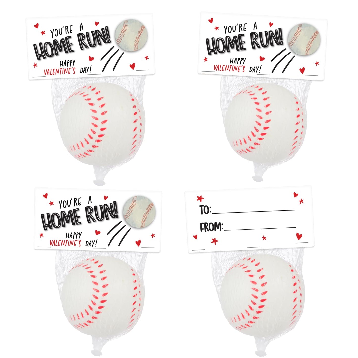 Funeta Baseball Sports Balls - Valentine's Day Cards for Kids School Classroom - Valentine's Day Gifts for Kids Class Exchange