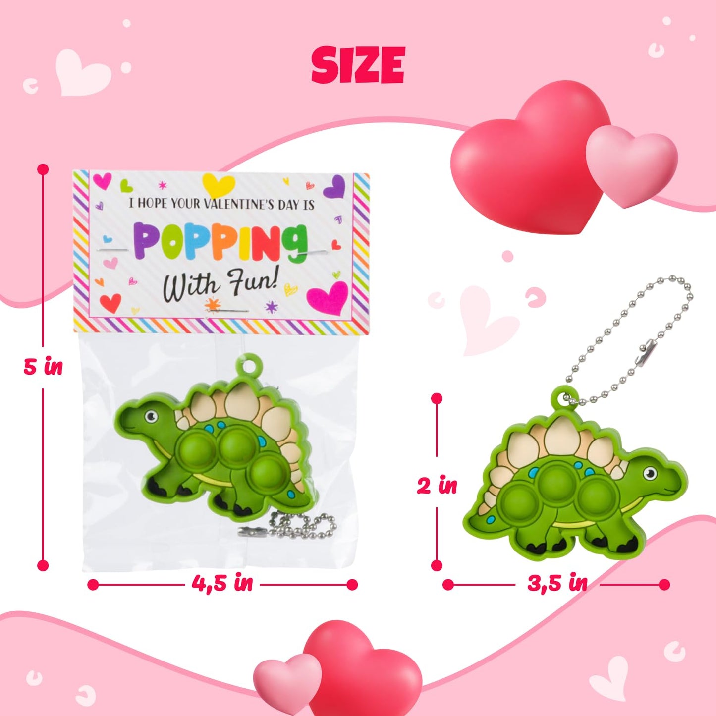 Funeta Valentine's Day Gifts for Kids - 30 Pack Animal Valentine's Pop Its Fidget Toys - Valentine's Day Cards for Kid School Classroom - Valentines for Kids Class Exchange