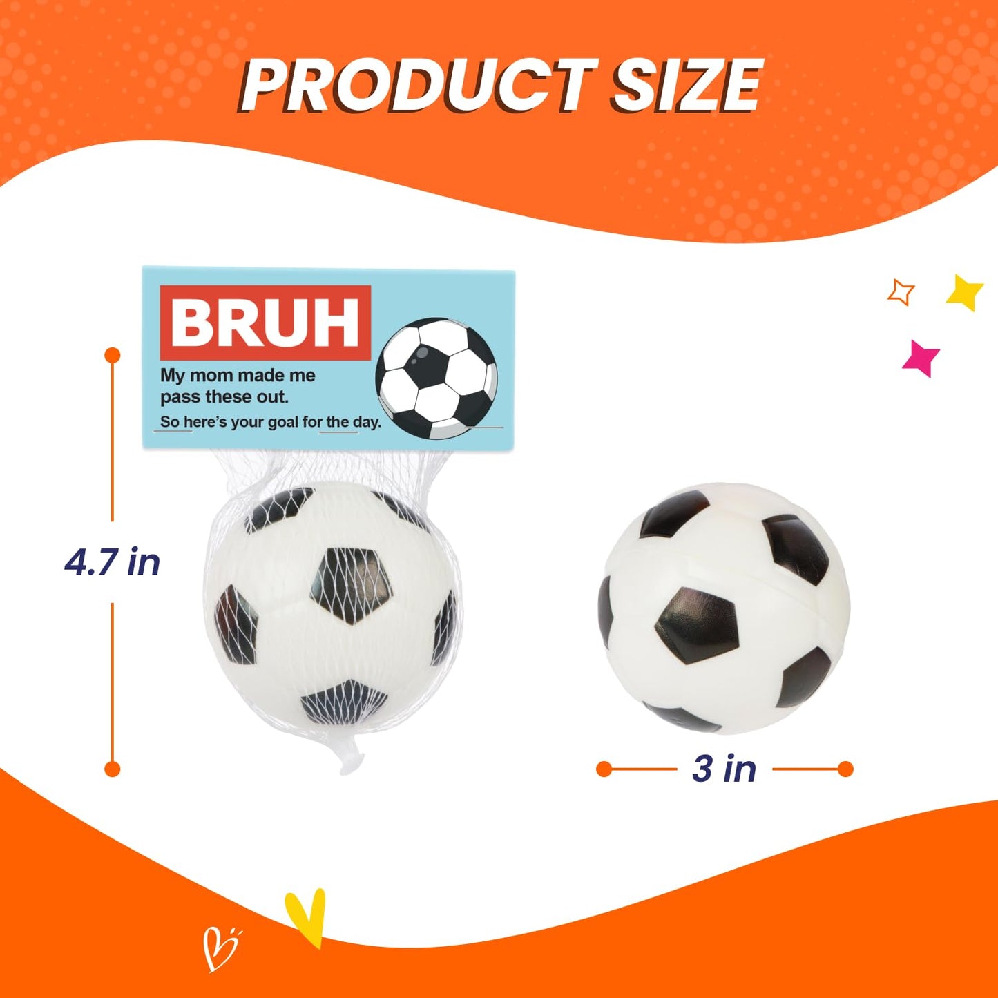 Funeta Bruh Cards for Tweens & Teens – 30 Sports Stress Balls, Funny Classroom Rewards, Middle School Party Favors, Non-Candy Bulk Toys, Prize Box & Goodie Bag Stuffers