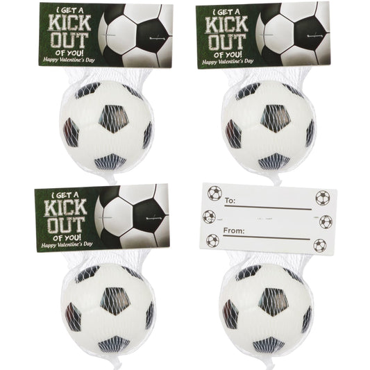 Funeta Soccer Sports Ball Valentines - Valentine's Day Cards for Kids' School Classroom - Valentine's Day Gifts for Kids Class Exchange