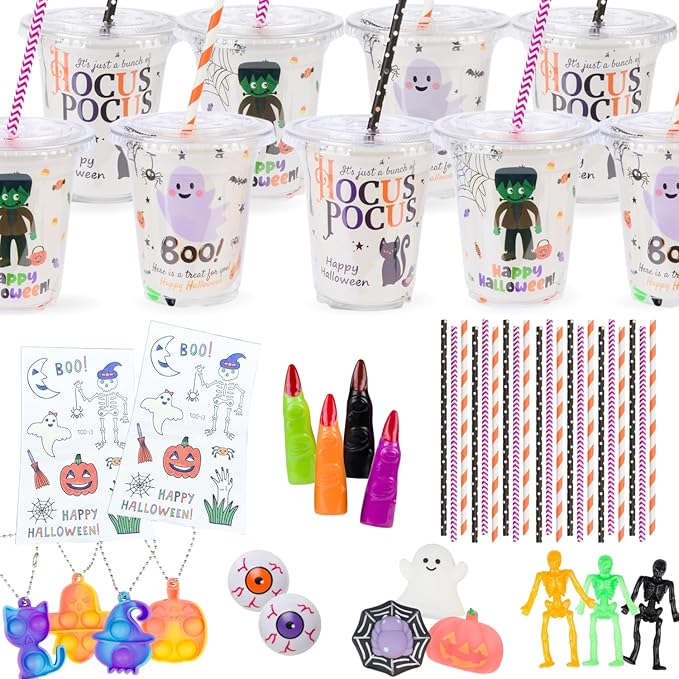 Halloween Party Favors Bulk - 30 Pack None Candy Toys, Goodie Bag Fillers, Gifts for Kids, Classroom Favors, Teal Pumpkin Project