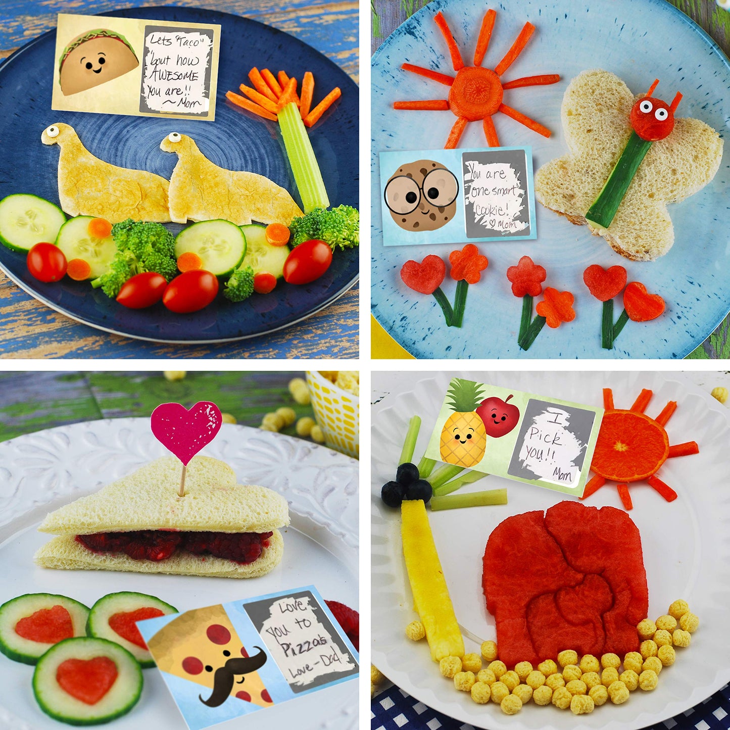 Deluxe Fun Sandwich Cutter Set for Kids Lunch