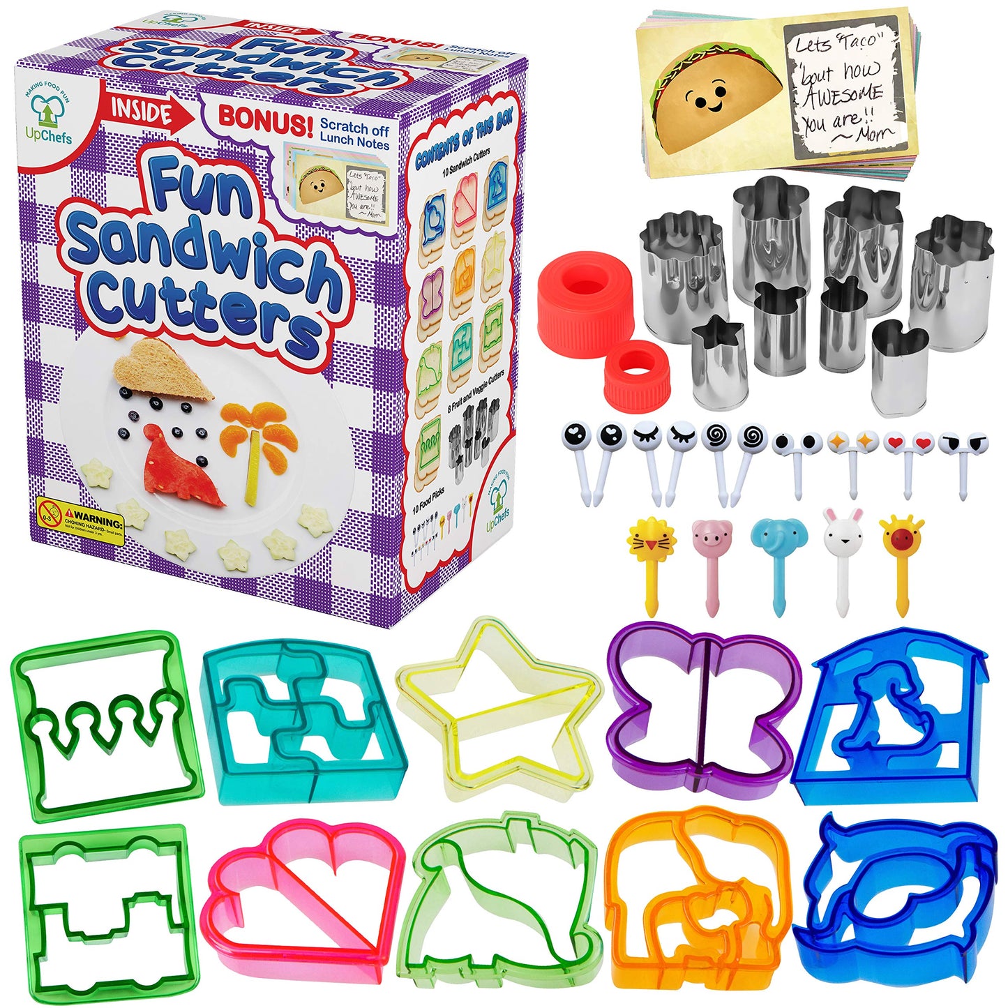Fun Sandwich Cutter Set for Kids Lunch