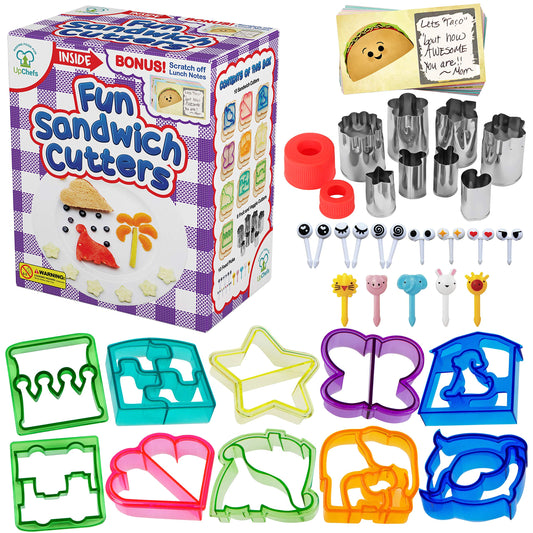 Fun Sandwich Cutter Set for Kids Lunch